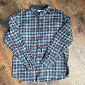 Flannel blue and gray button up